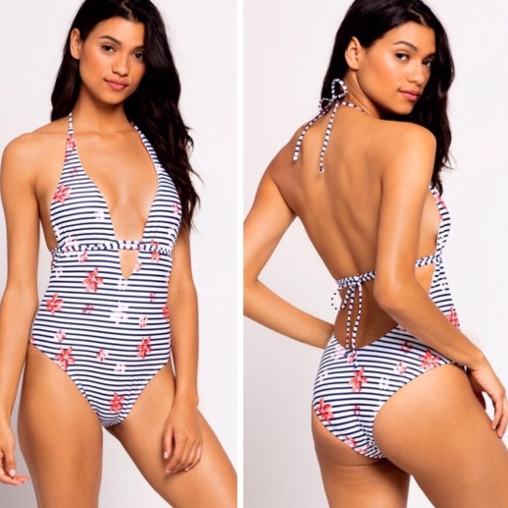 L SPACE PAMELA FLORAL BAY ONE PIECE SWIMSUIT